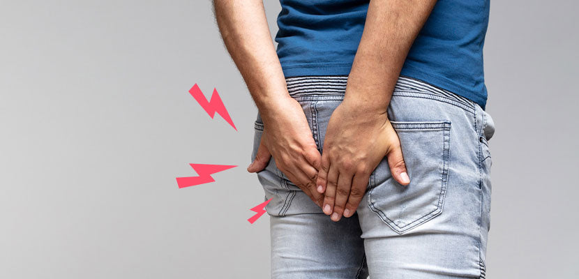 a man in problem due to Piles, Fissure or fistula