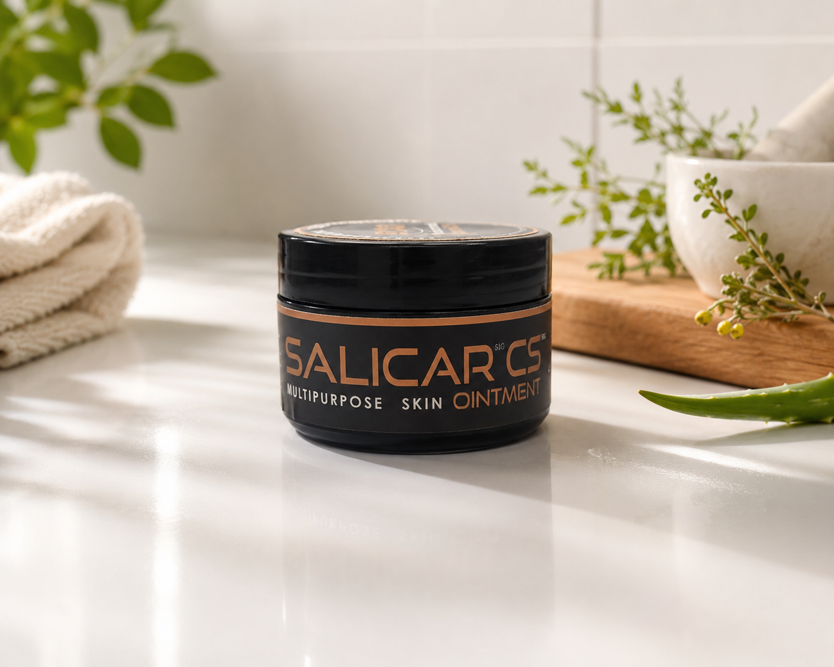 Salicar CS 50g skin ointment product packaging by Dr Muhammad Rafique